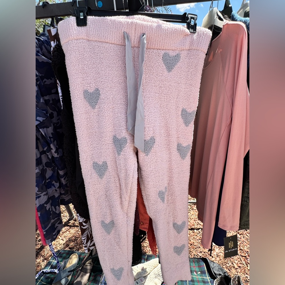 Cozy Pink Heart Pajama Pants